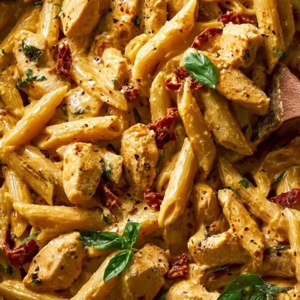Delicious Marry Me Chicken Pasta served with herbs and a creamy sauce