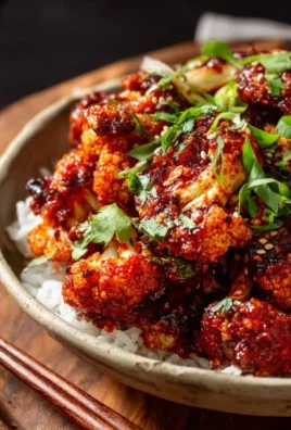 Air-fried Korean chili cauliflower with gochujang sauce