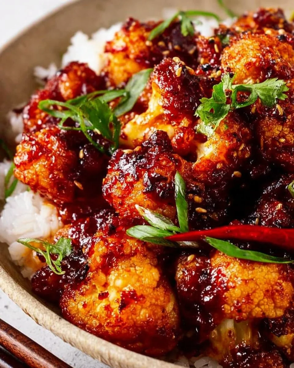 Air-Fried Korean Chili Cauliflower (Gochujang)
