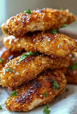 Delicious Air Fryer Honey Butter Garlic Chicken Tenders served on a plate