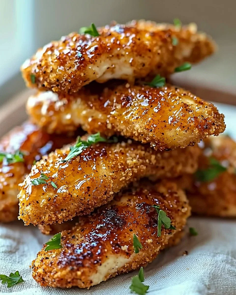 Air Fryer Honey Butter Garlic Chicken Tenders Recipe