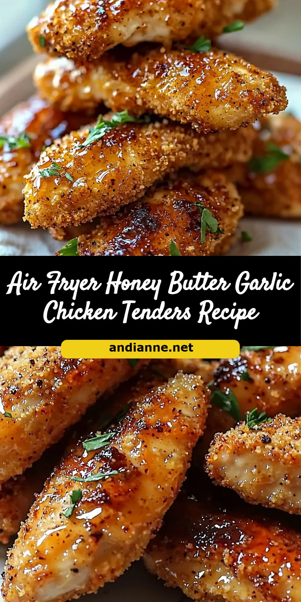 Air Fryer Honey Butter Garlic Chicken Tenders Recipe