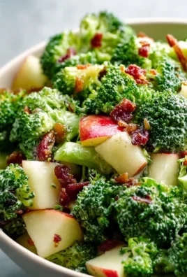 Delicious Apple Broccoli Salad with fresh apples and broccoli florets