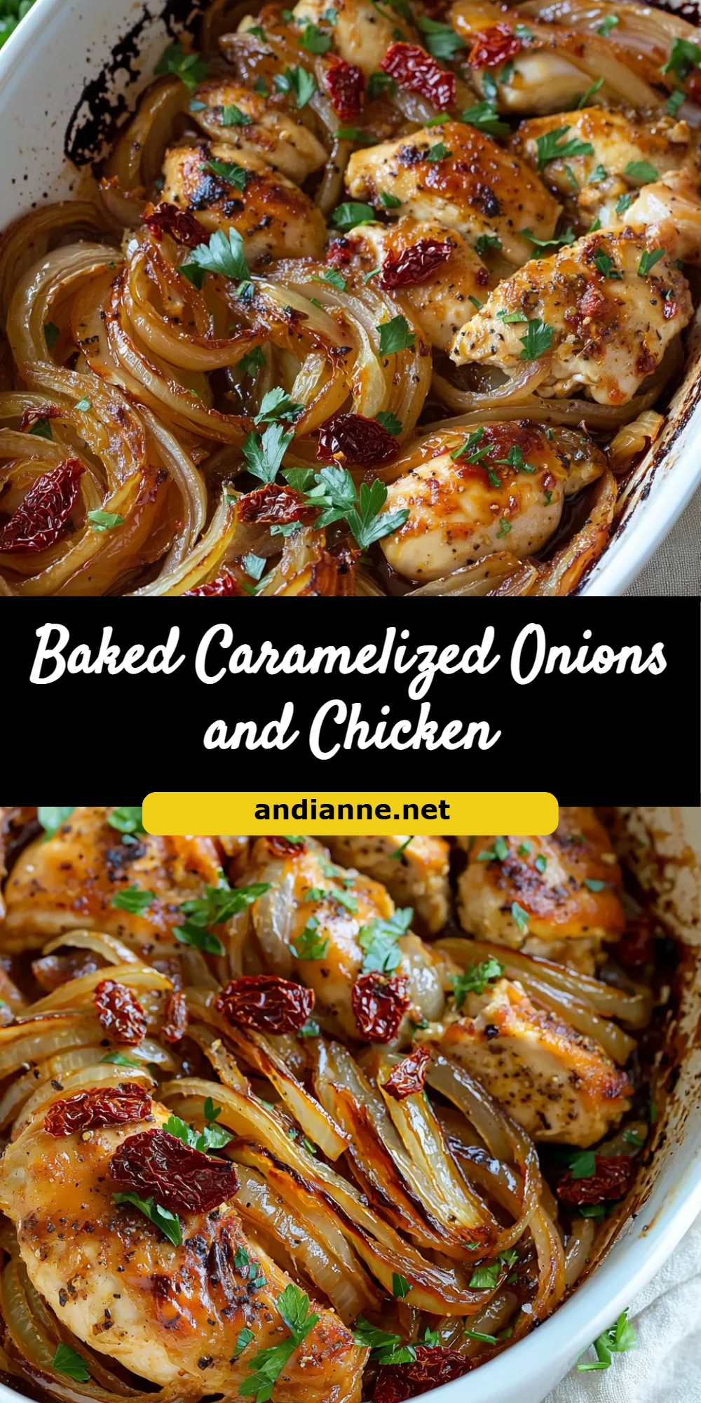 Baked Caramelized Onions and Chicken