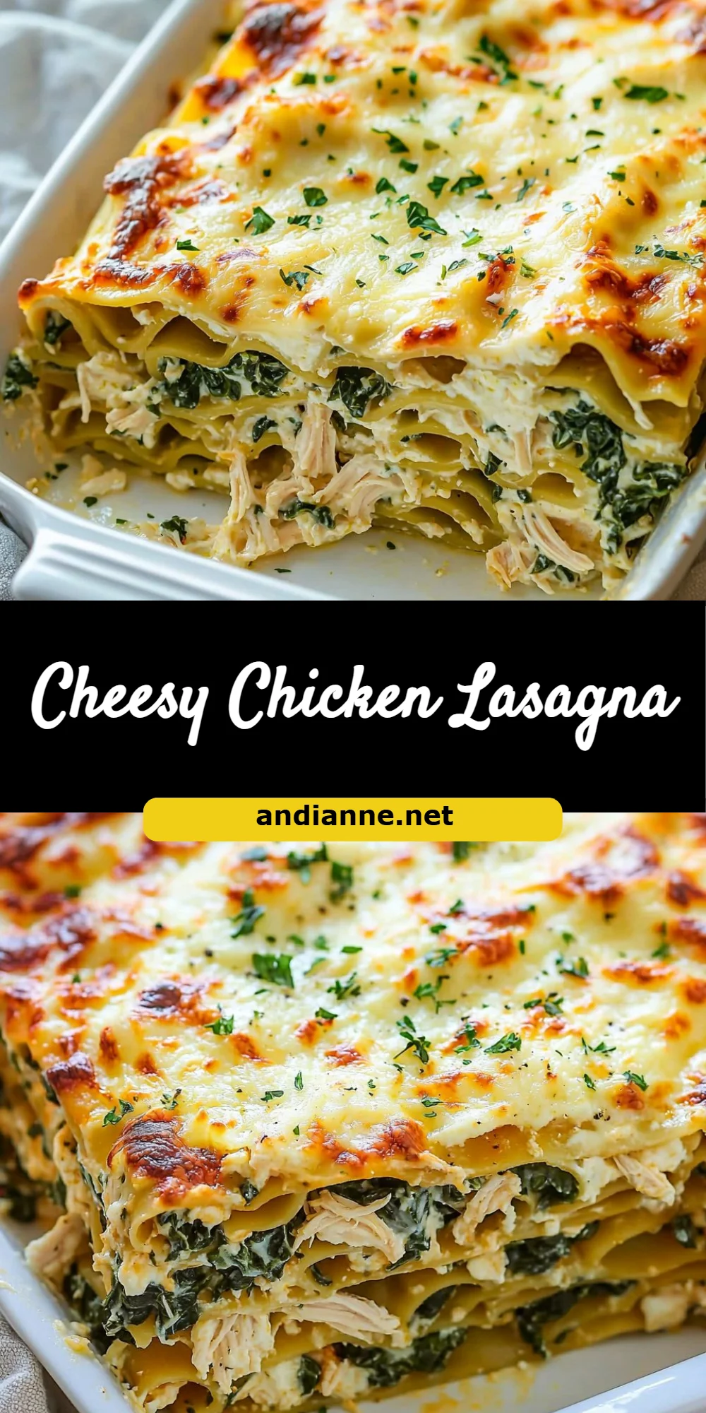 Cheesy Chicken Lasagna