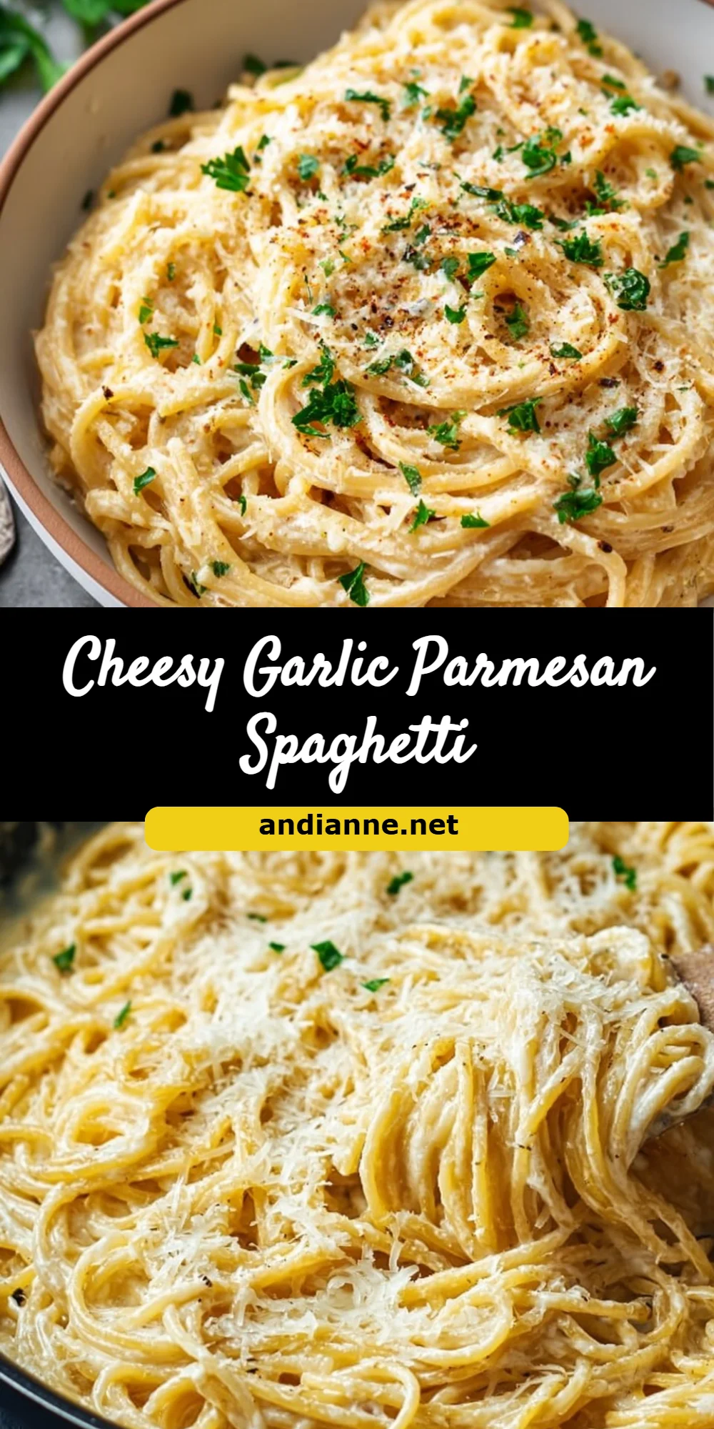 Cheesy Garlic Parmesan Spaghetti