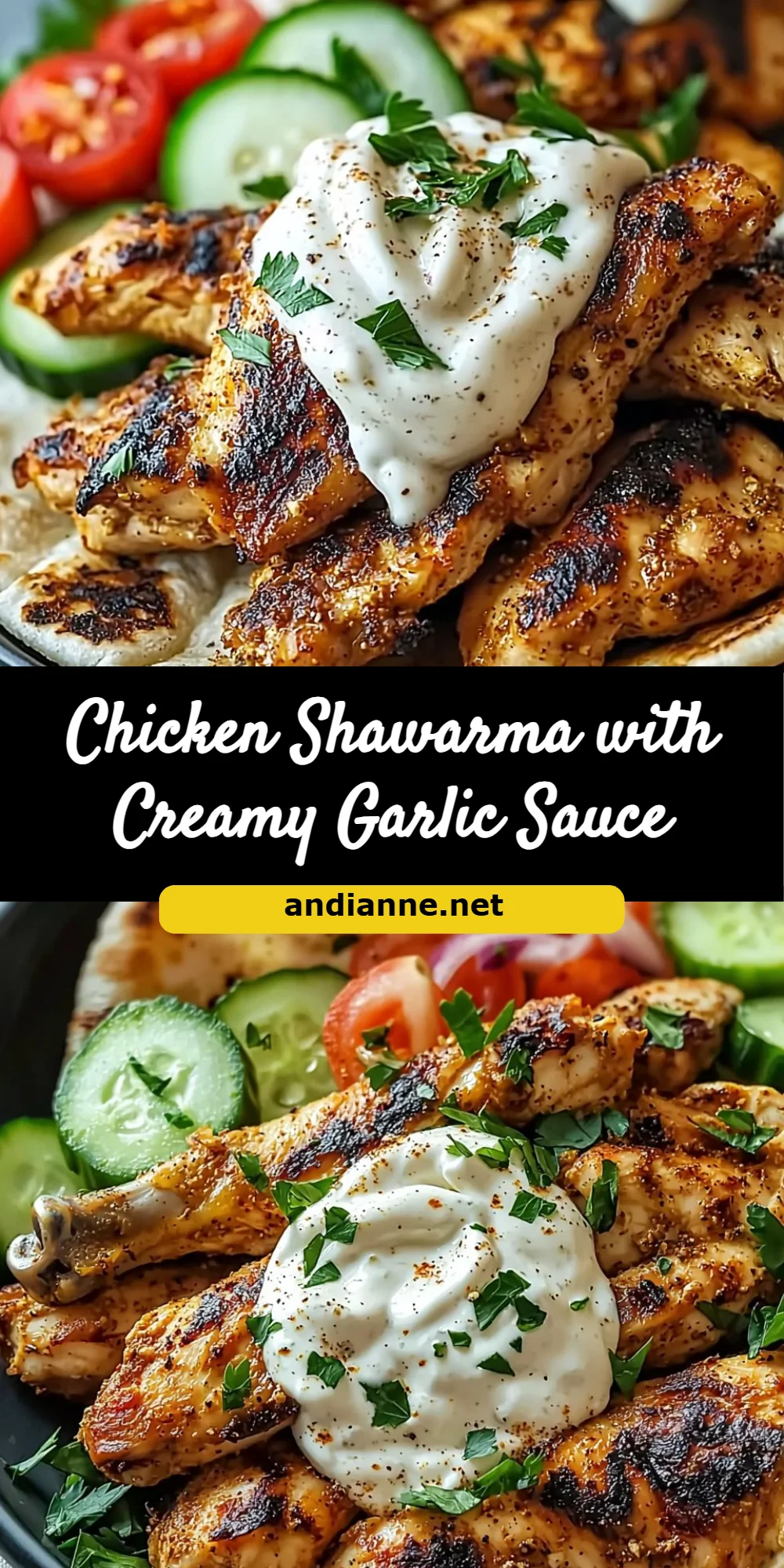 Chicken Shawarma with Creamy Garlic Sauce