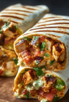 Chipotle Ranch Grilled Chicken Burrito with fresh ingredients and ranch dressing