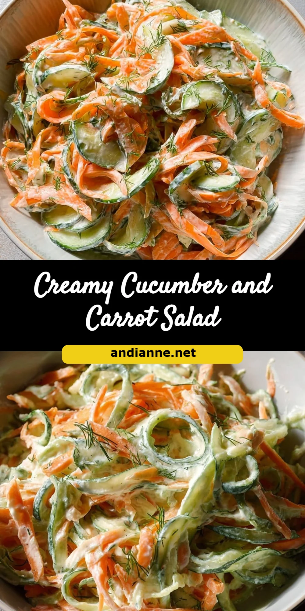 Creamy Cucumber and Carrot Salad