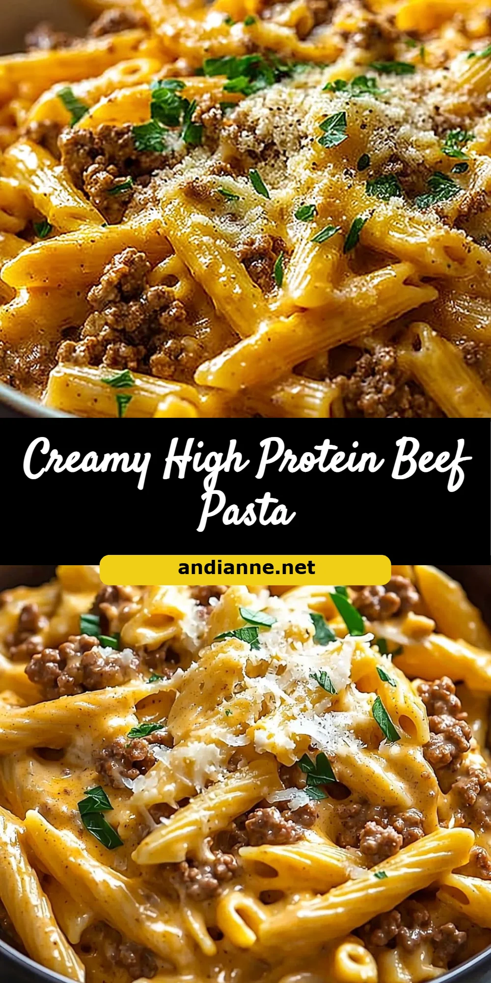 Creamy High Protein Beef Pasta