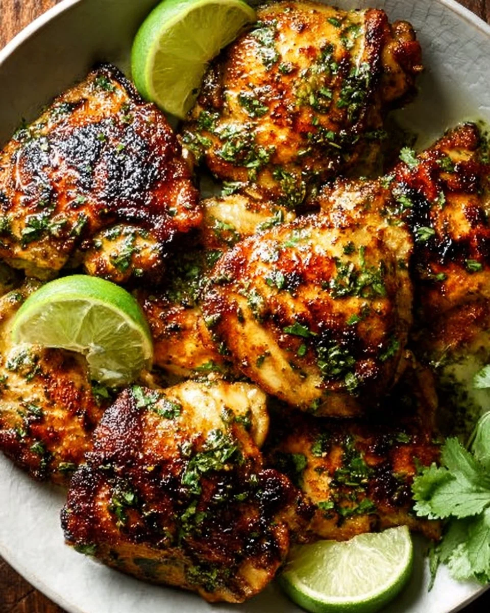 Crispy Cilantro Lime Chicken Thighs