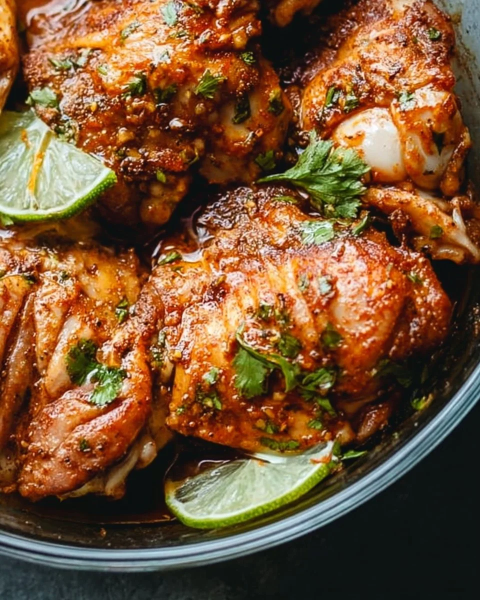 Crispy Cilantro Lime Chicken Thighs
