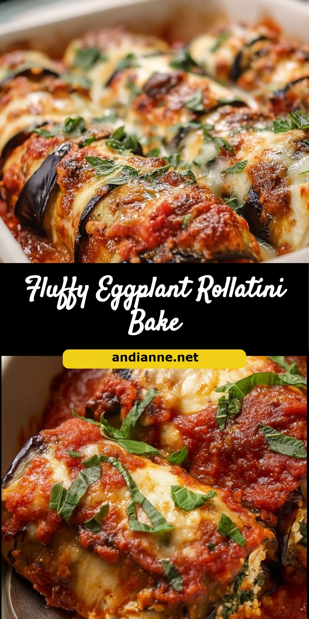 Fluffy Eggplant Rollatini Bake