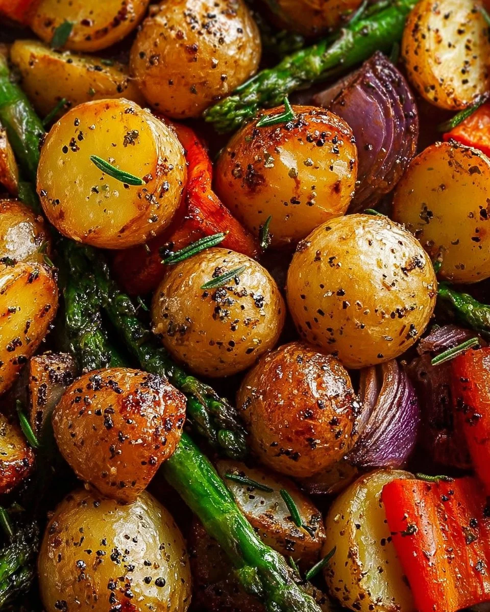 Garlic Herb Roasted Potatoes and Veggies
