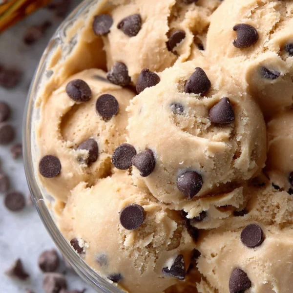 Delicious Greek Yogurt Cookie Dough ready to enjoy as a healthy dessert