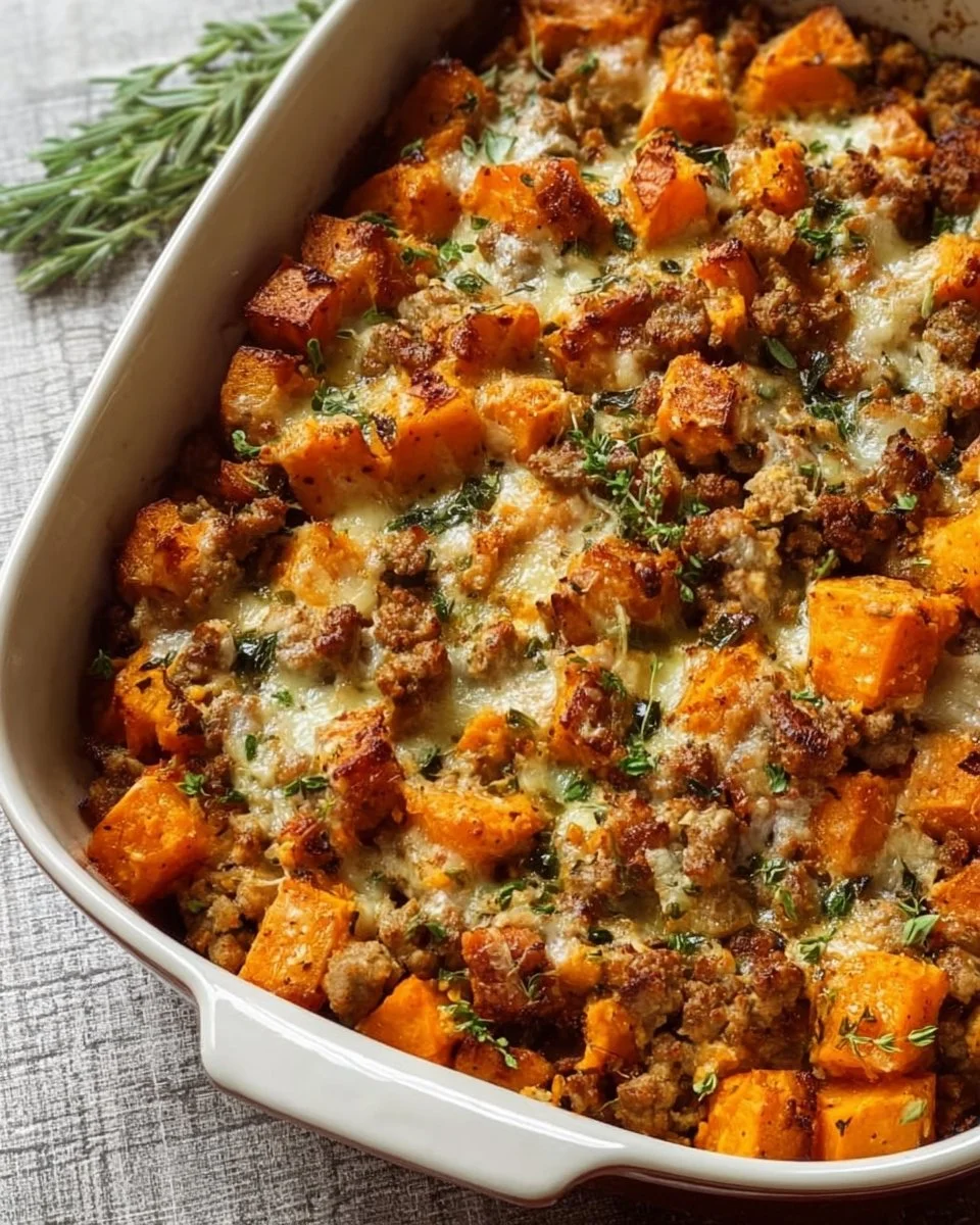 Ground Turkey Sweet Potato Bake