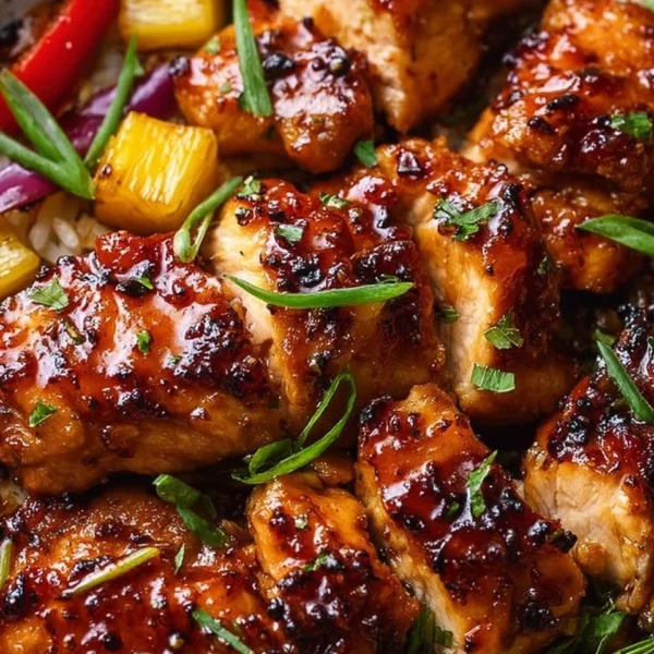 Delicious Hawaiian Chicken Sheet Pan recipe with vibrant ingredients.