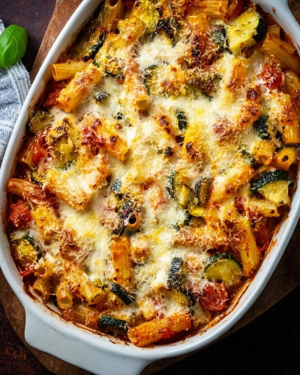 Healthy Mediterranean Vegetable Pasta Bake