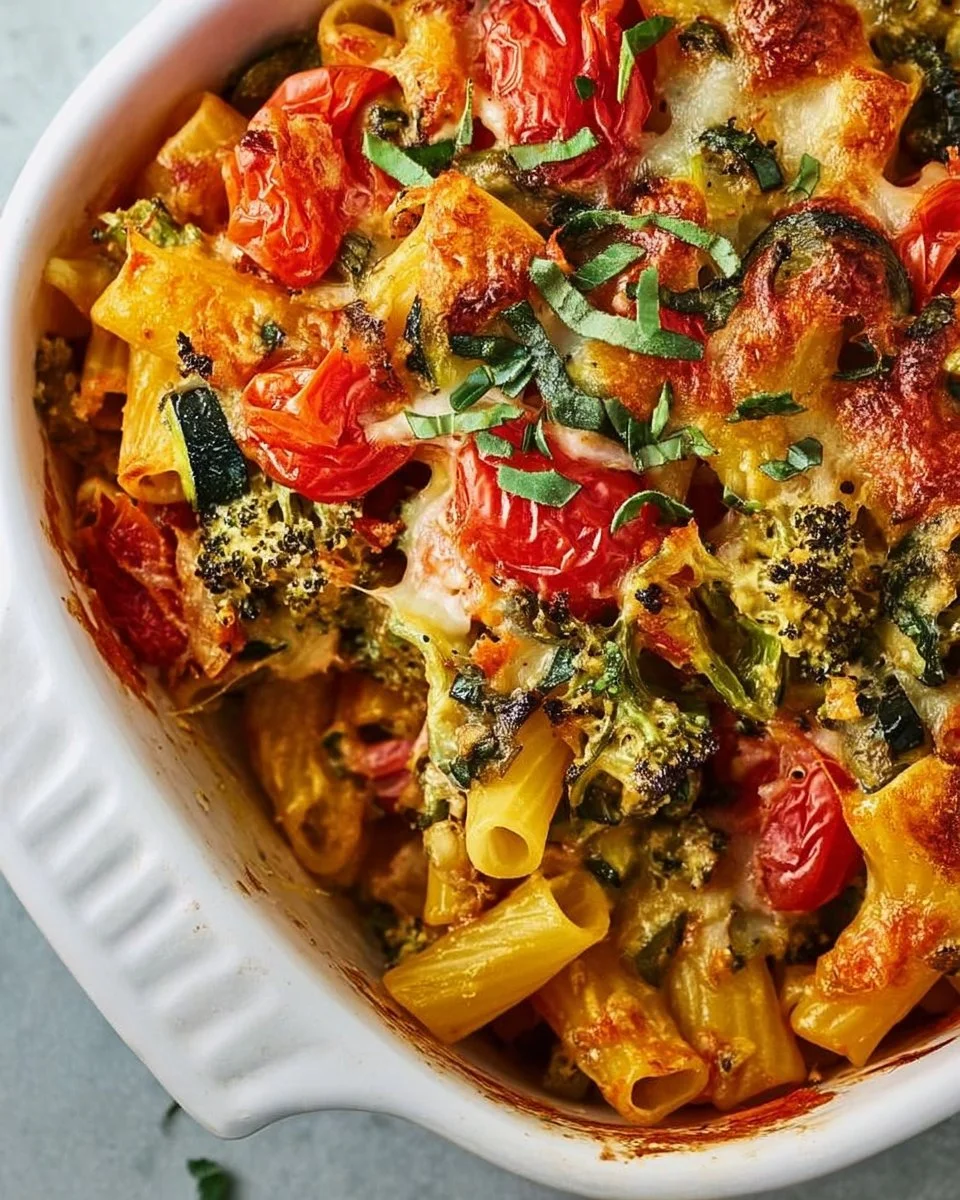 Healthy Mediterranean Vegetable Pasta Bake