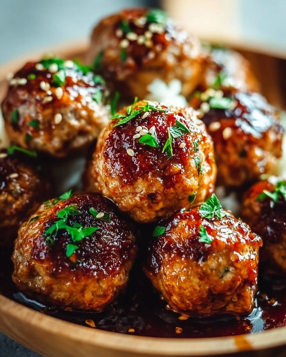 Honey Garlic Turkey Meatballs