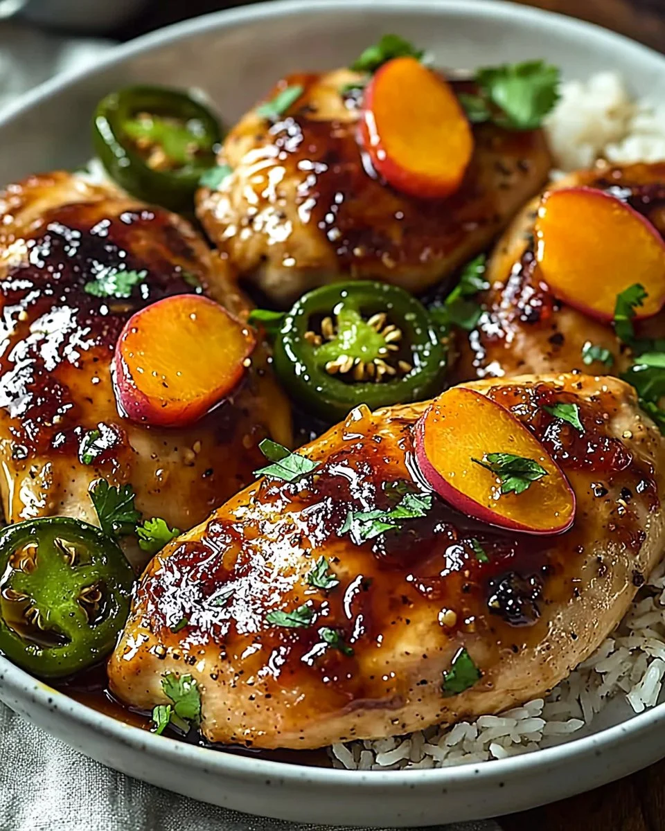 Jalapeño Peach Glazed Chicken