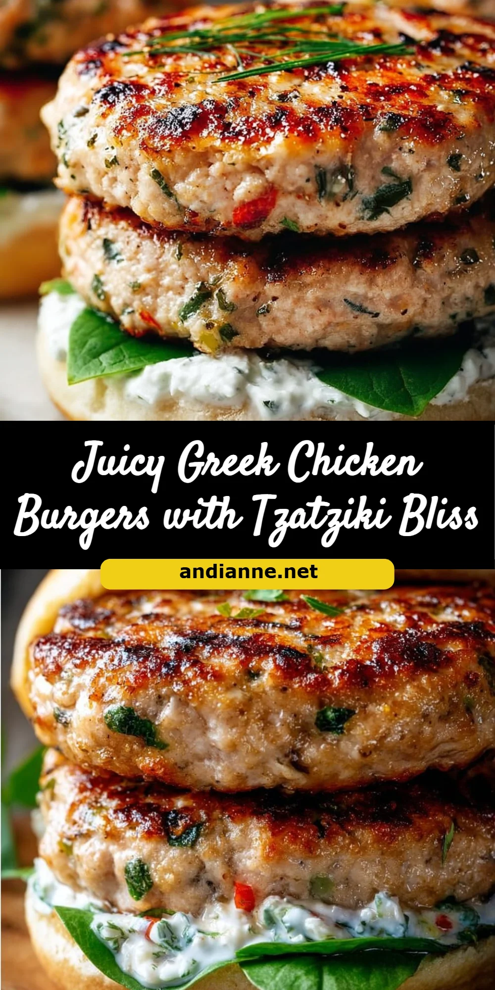 Juicy Greek Chicken Burgers with Tzatziki Bliss