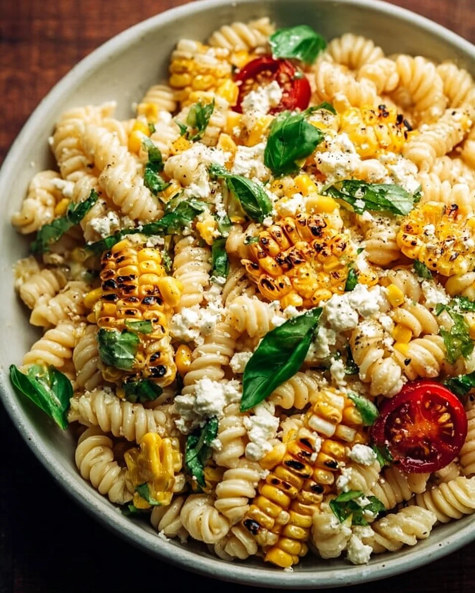 Juicy Street Corn Pasta Salad