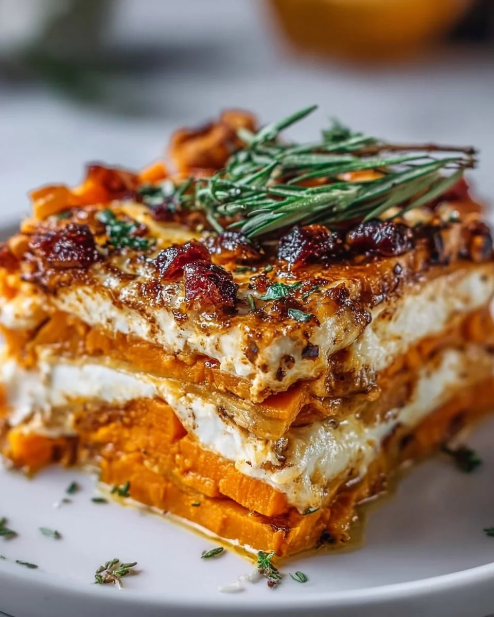 Layered Sweet Potato Butternut Squash Carrot Lasagna Recipe
