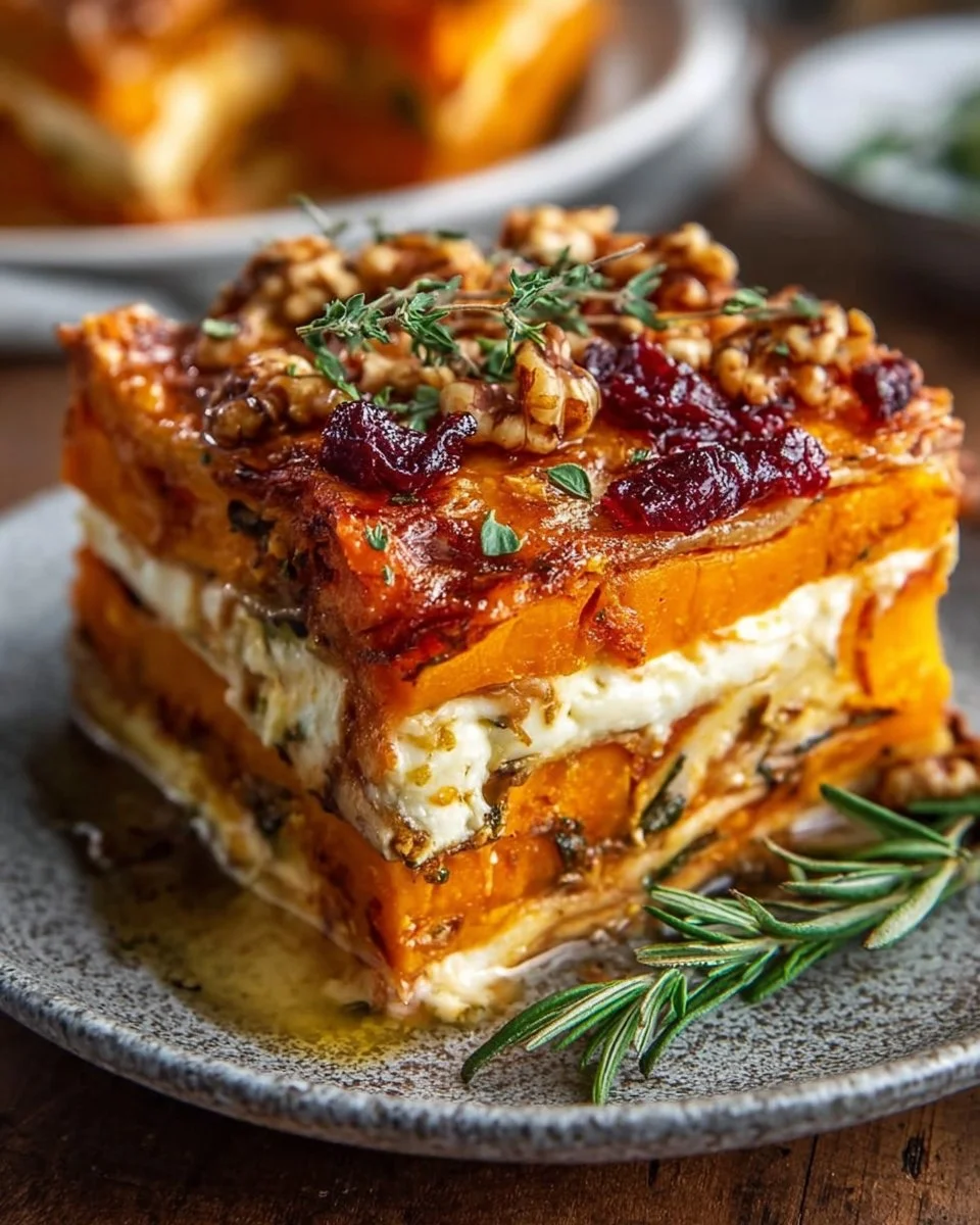 Layered Sweet Potato Butternut Squash Carrot Lasagna Recipe
