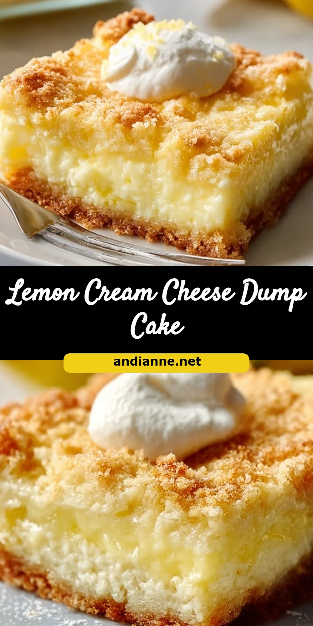 Lemon Cream Cheese Dump Cake