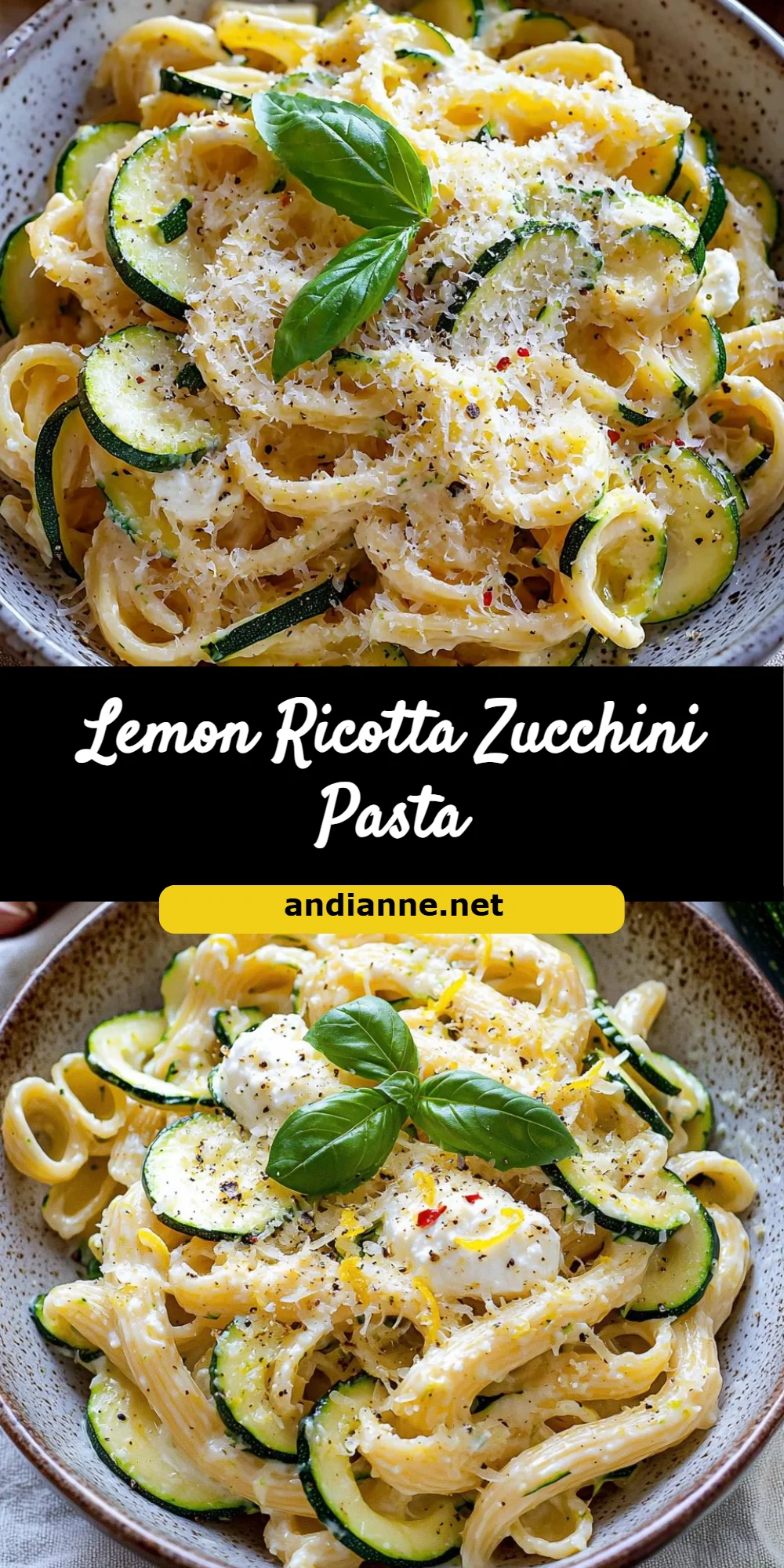 Lemon Ricotta Zucchini Pasta