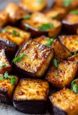 Low-calorie air fryer eggplant dish served on a plate