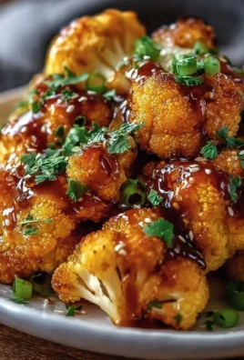 Delicious Maple Sriracha Cauliflower served on a plate