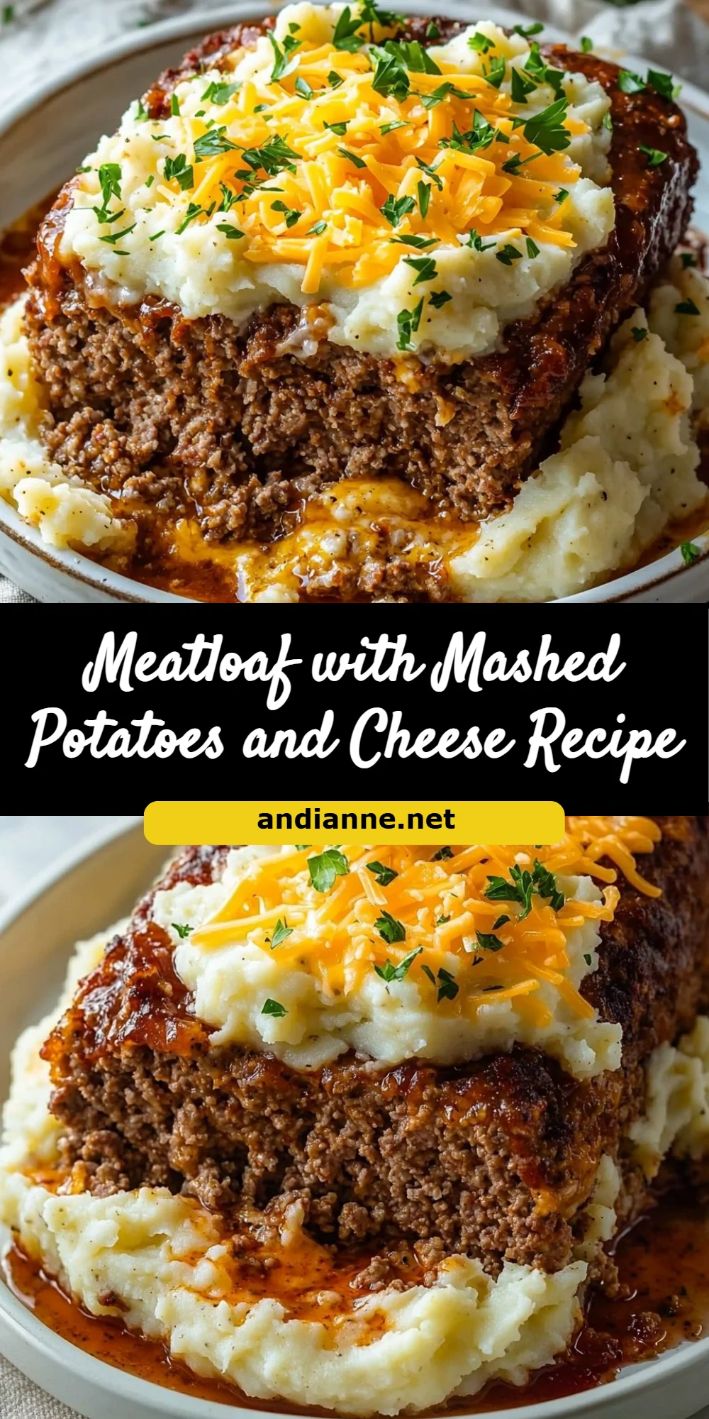 Meatloaf with Mashed Potatoes and Cheese Recipe