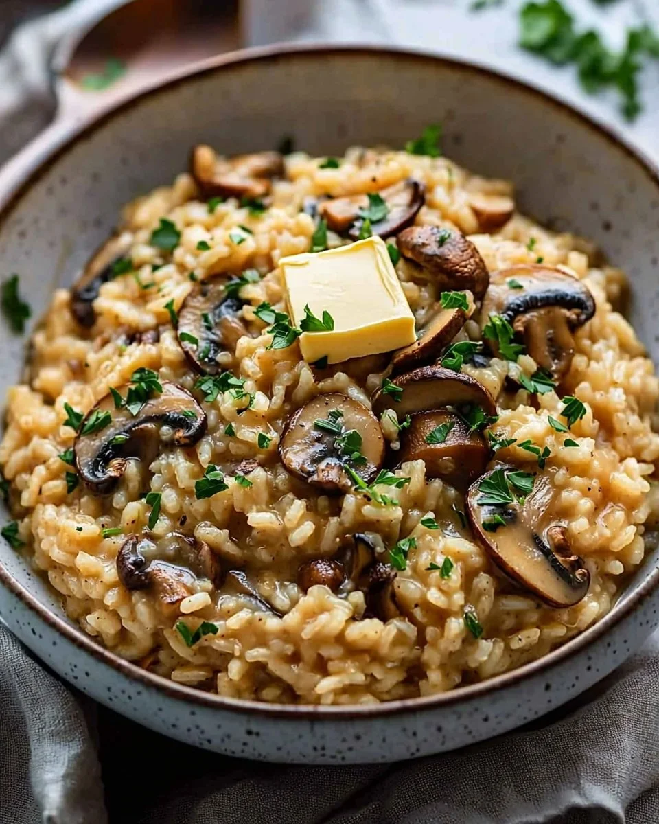 Miso Butter Mushroom Risotto