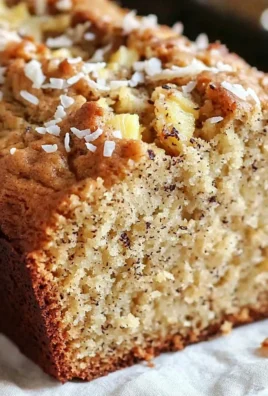 Moist pineapple banana bread recipe with tropical flavors