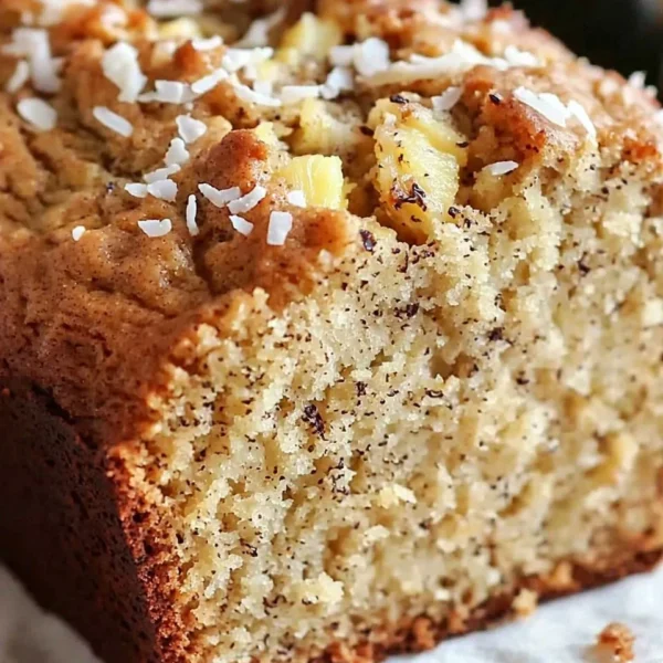 Moist pineapple banana bread recipe with tropical flavors