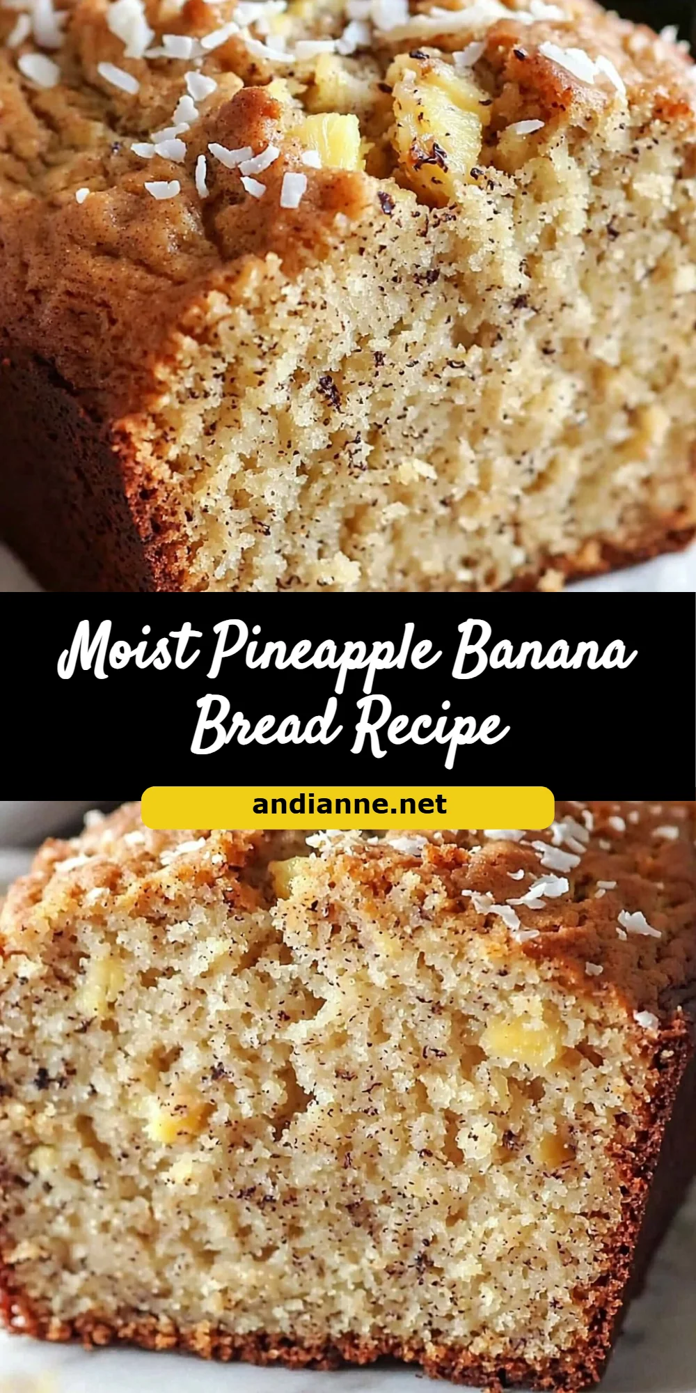 Moist Pineapple Banana Bread Recipe