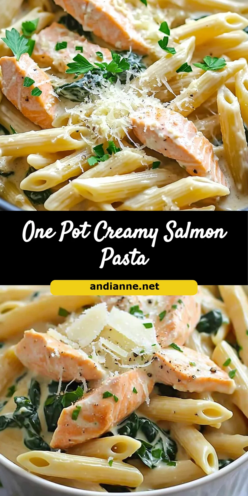 One Pot Creamy Salmon Pasta