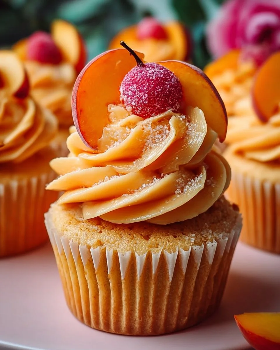 Peach Bellini Cupcakes