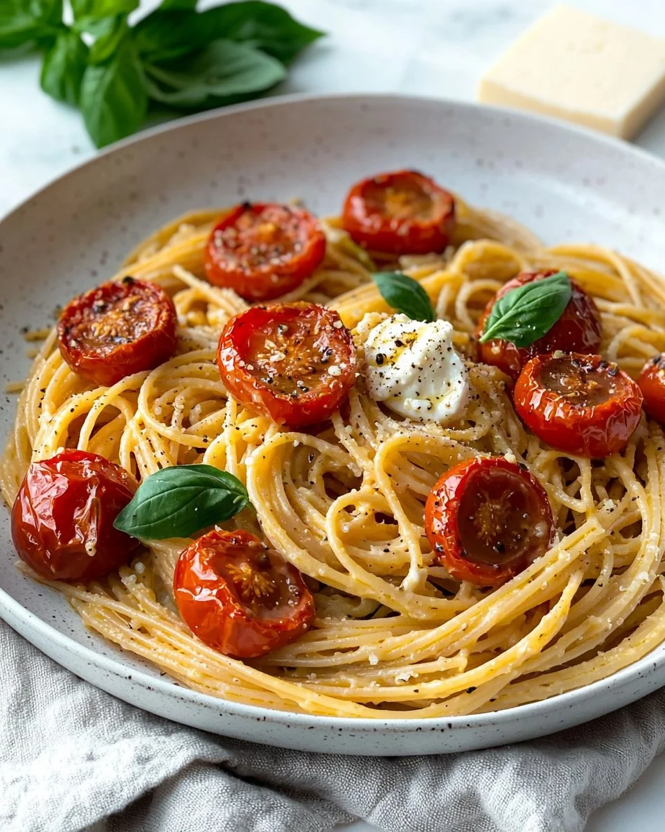 Roasted Tomato and Garlic Ricotta Pasta