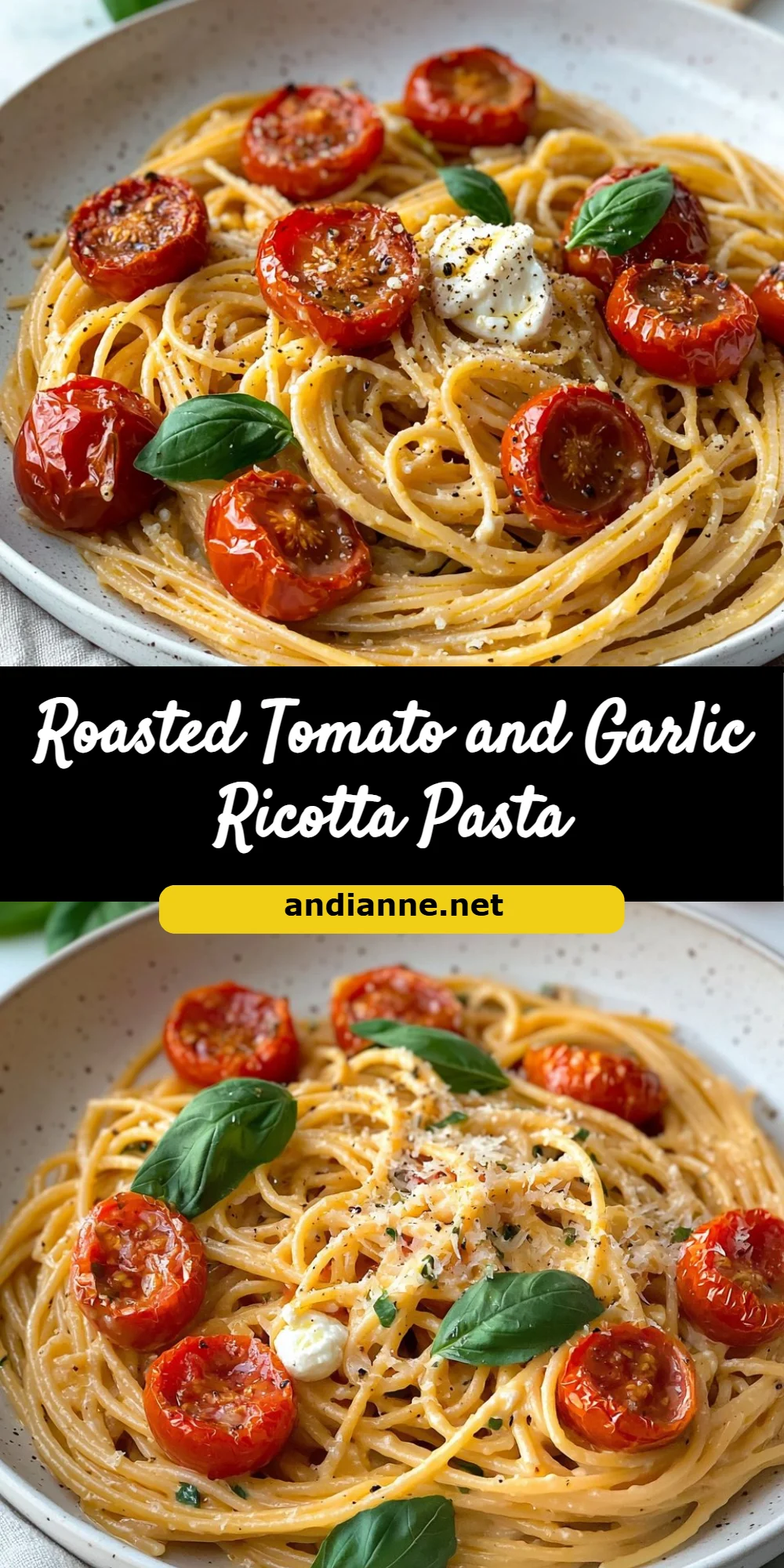Roasted Tomato and Garlic Ricotta Pasta
