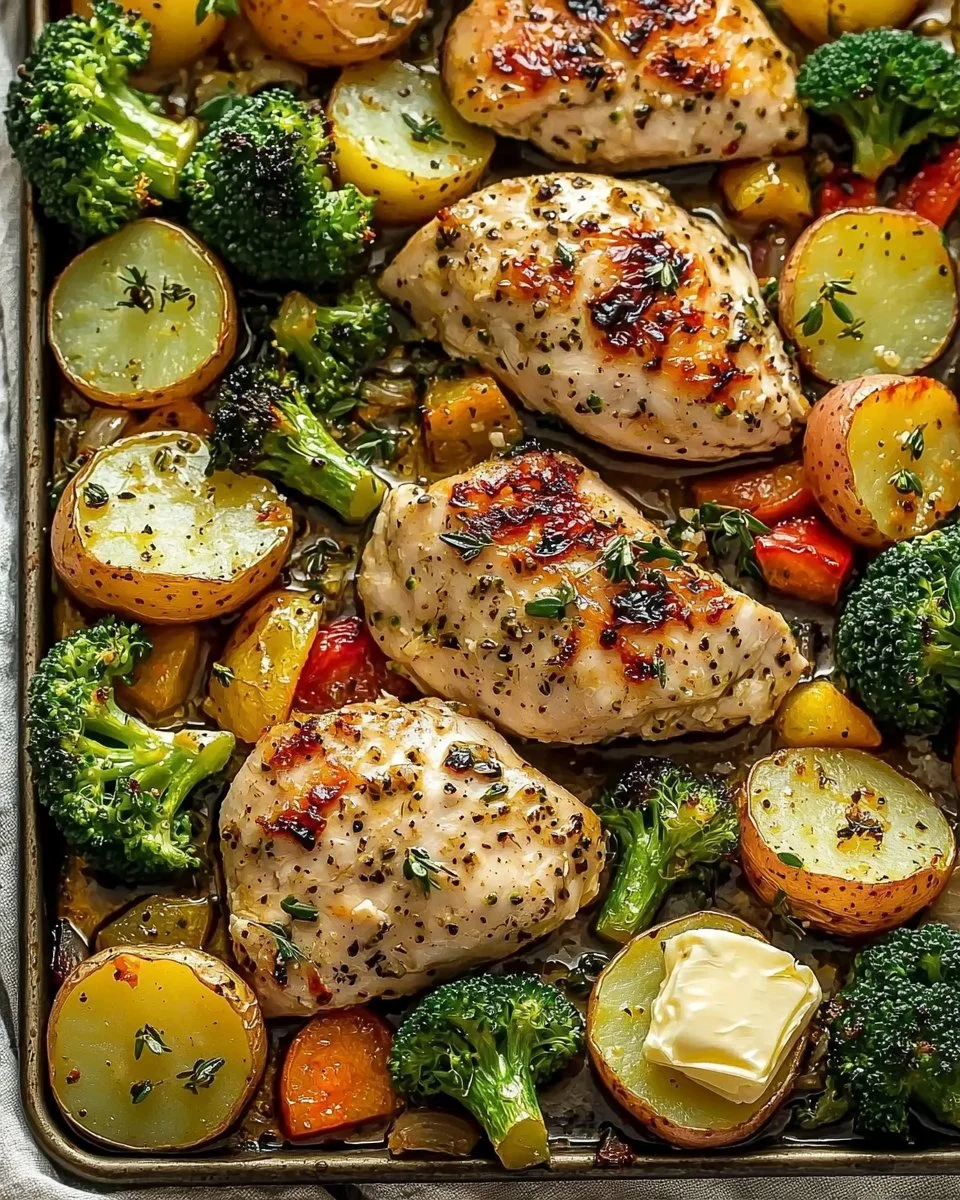 Sheet Pan Garlic Butter Chicken and Veggies