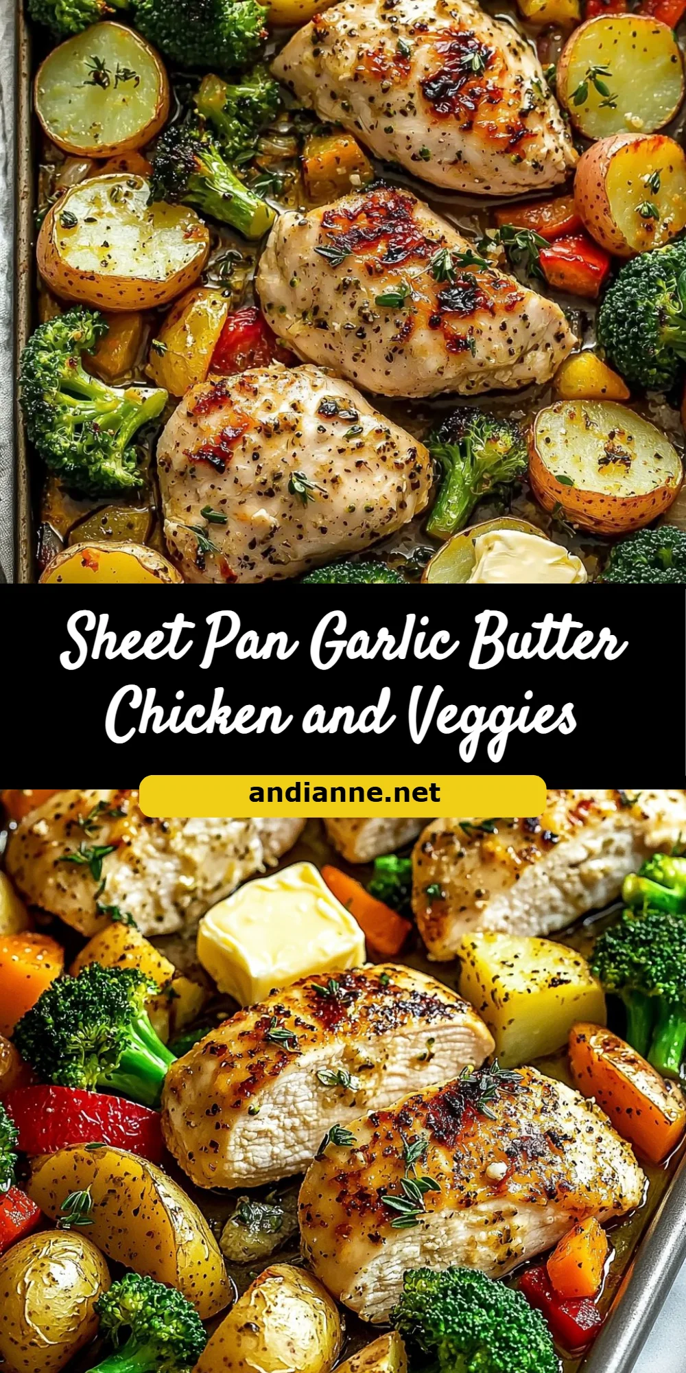 Sheet Pan Garlic Butter Chicken and Veggies