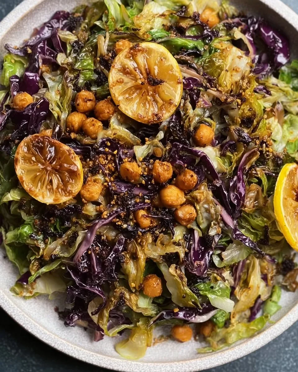 SHREDDED HISPI CABBAGE & CHARRED LEMON SALAD