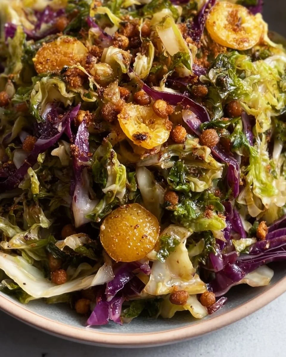 SHREDDED HISPI CABBAGE & CHARRED LEMON SALAD