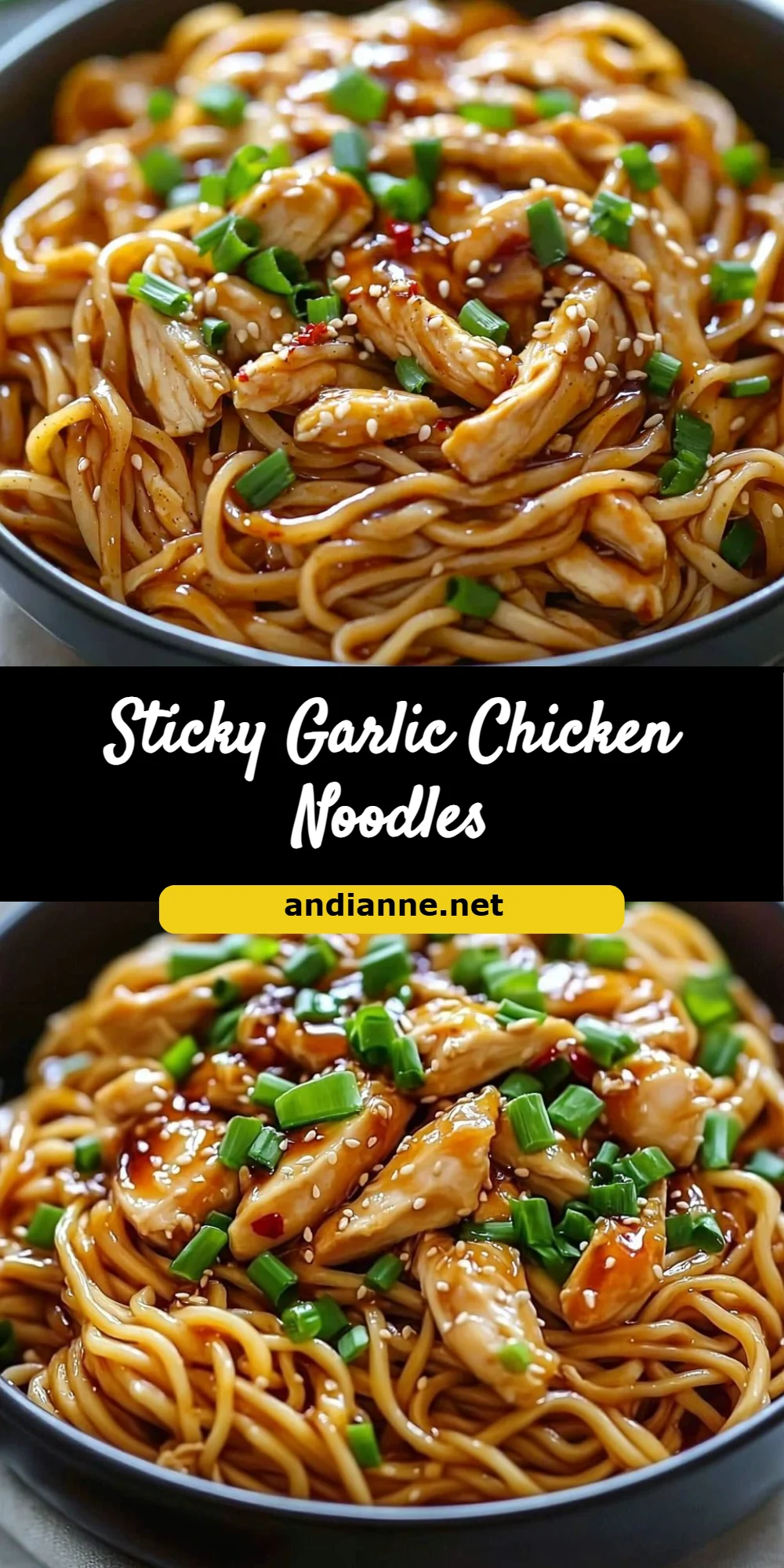 Sticky Garlic Chicken Noodles