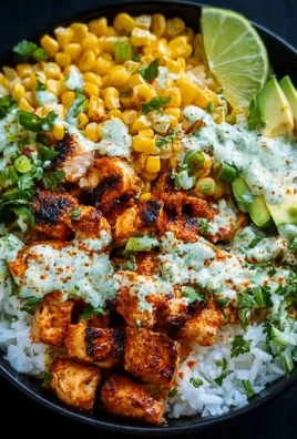 Delicious Street Corn Chicken Rice Bowl topped with cheese and spices