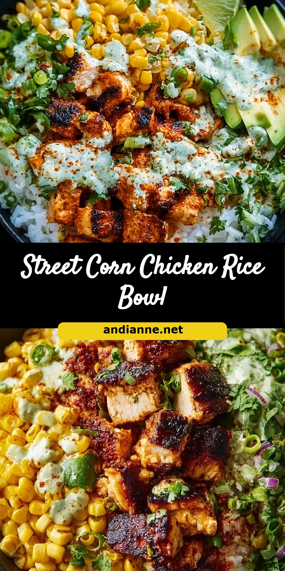 Street Corn Chicken Rice Bowl