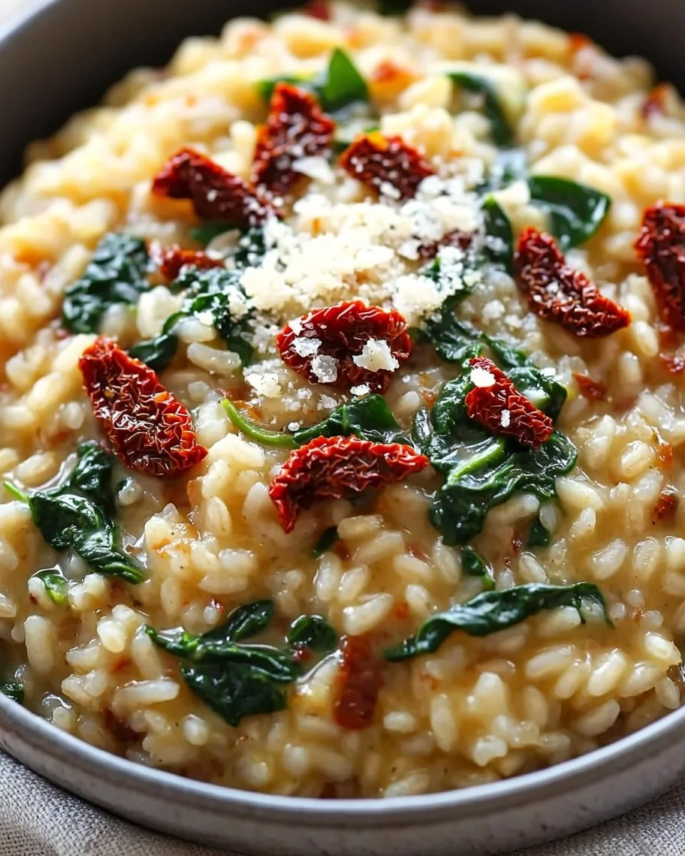 Sun-Dried Tomato and Spinach Risotto